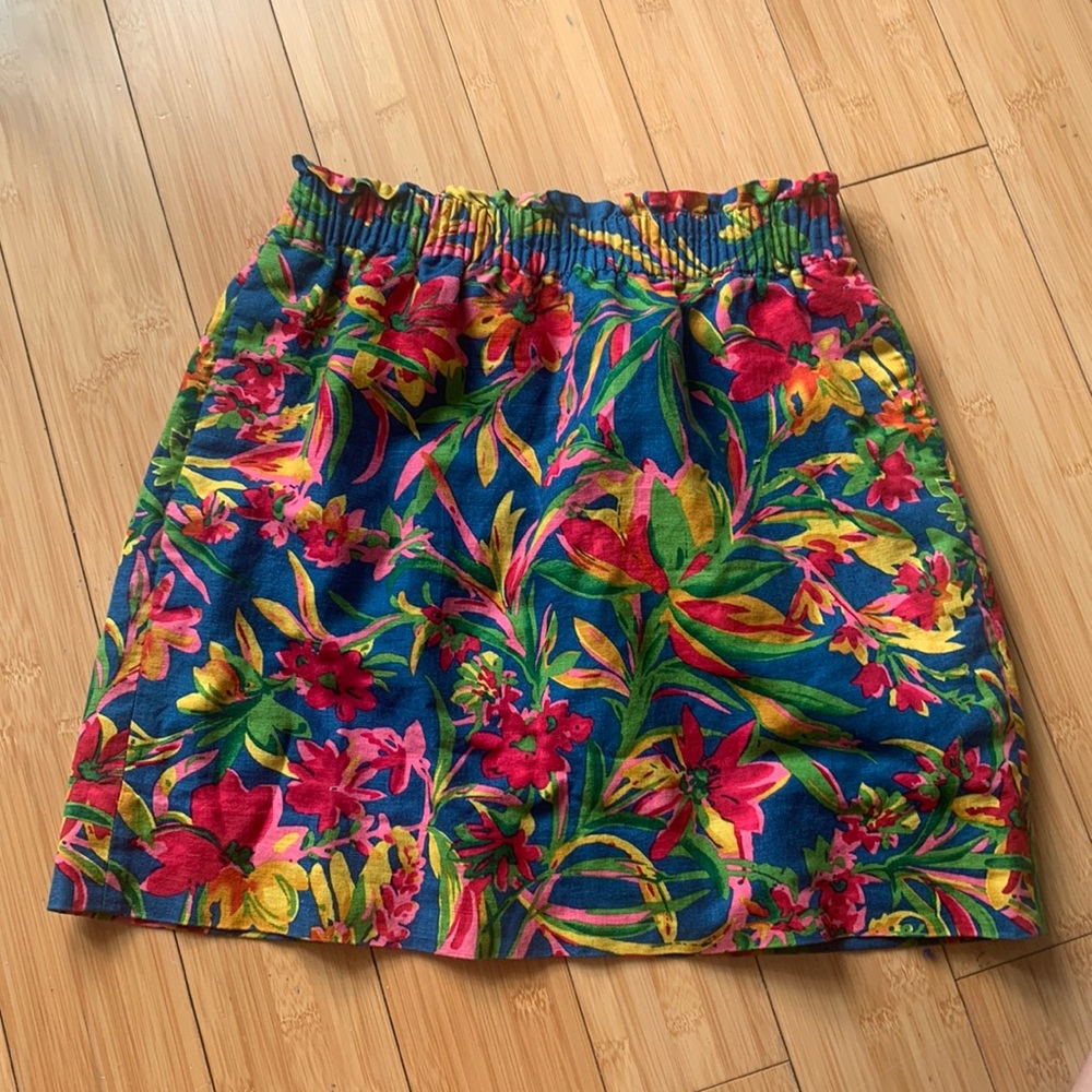 J Crew - Floral Linen skirt - Size 2